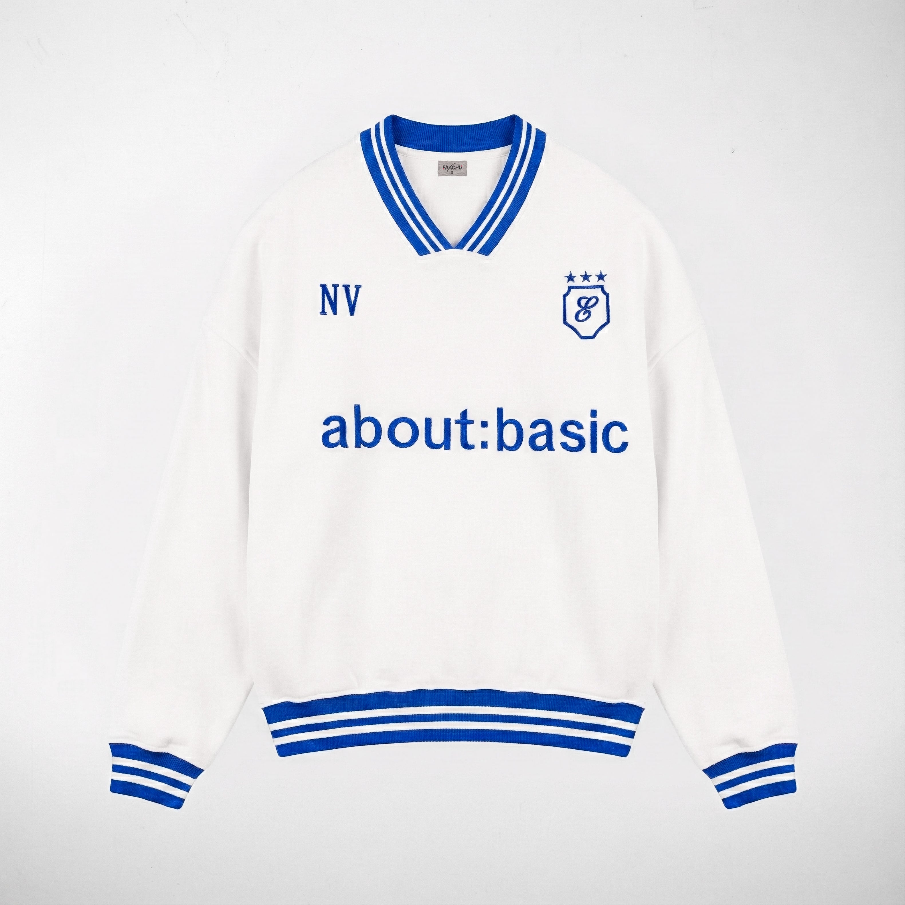 Faachu Basic Blue cuff Sweat Shirt
