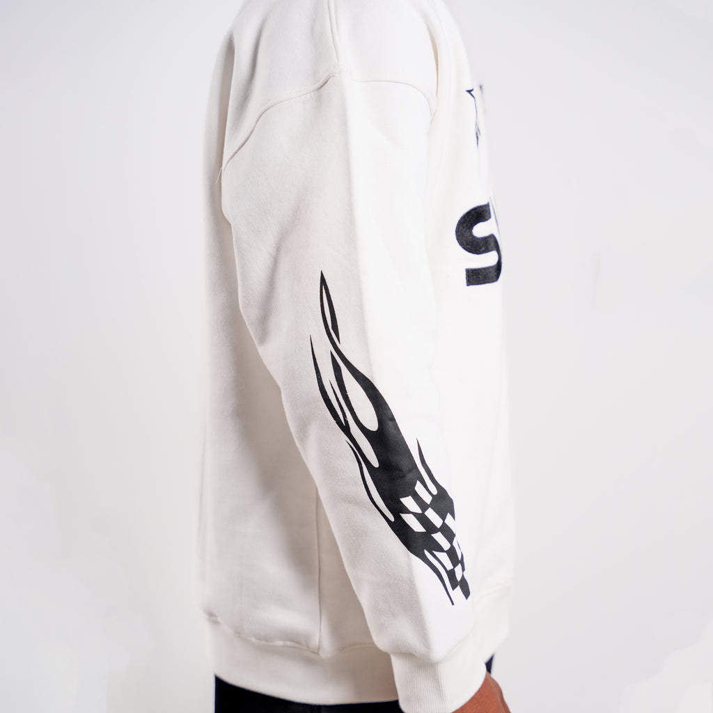 Faachu White Sumon Sweat Shirt