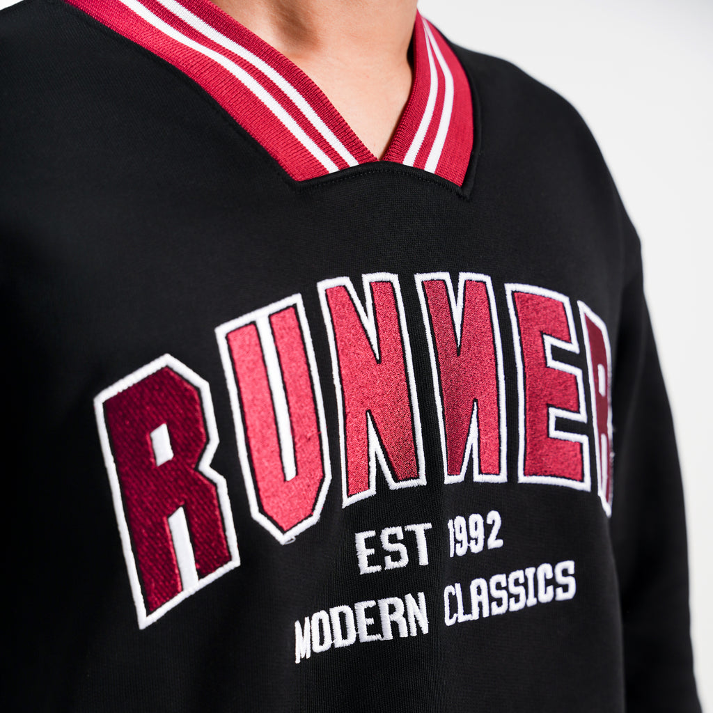 Faachu Black Runner Sweat Shirt