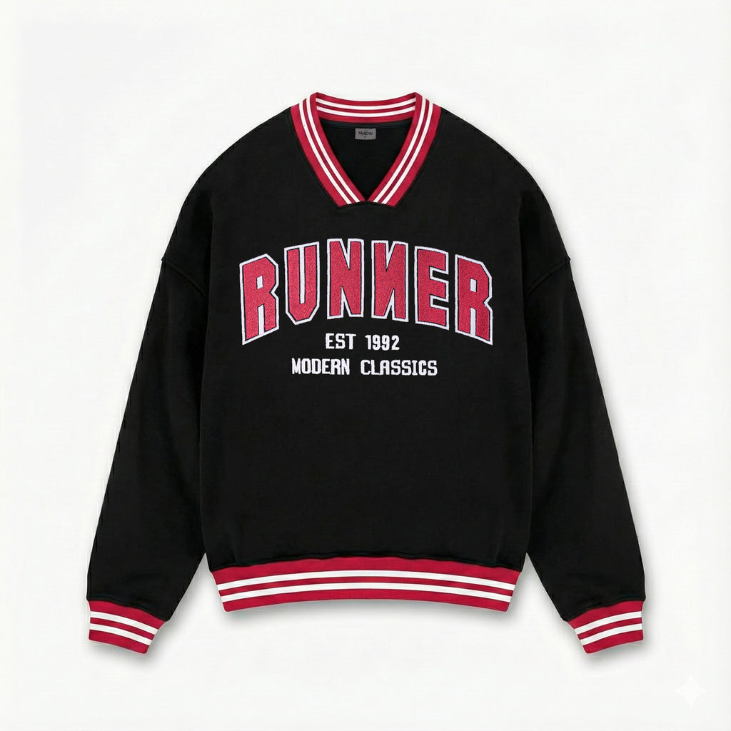 Faachu Black Runner Sweat Shirt