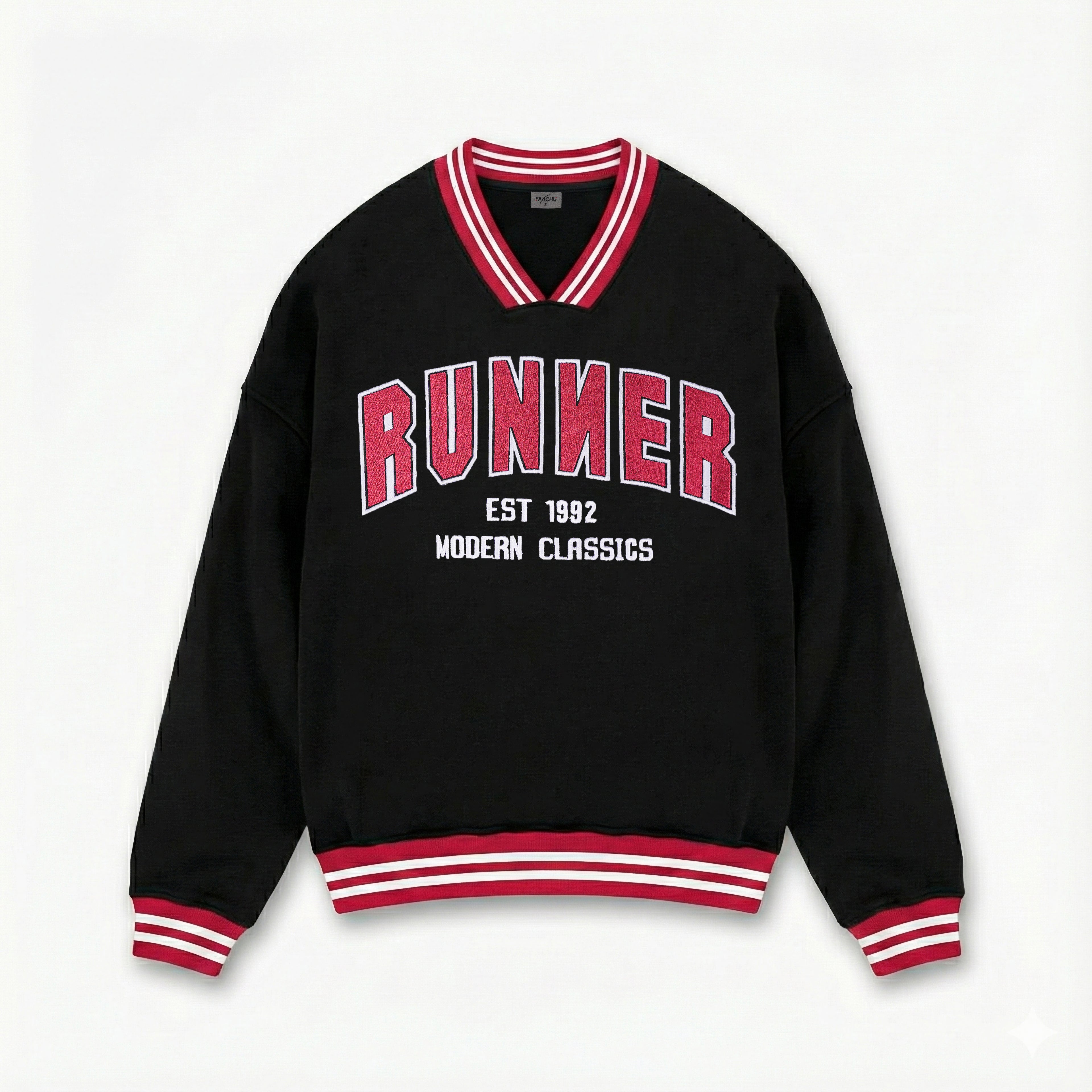 Faachu Black Runner Sweat Shirt