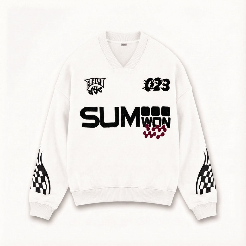 Faachu White Sumon Sweat Shirt
