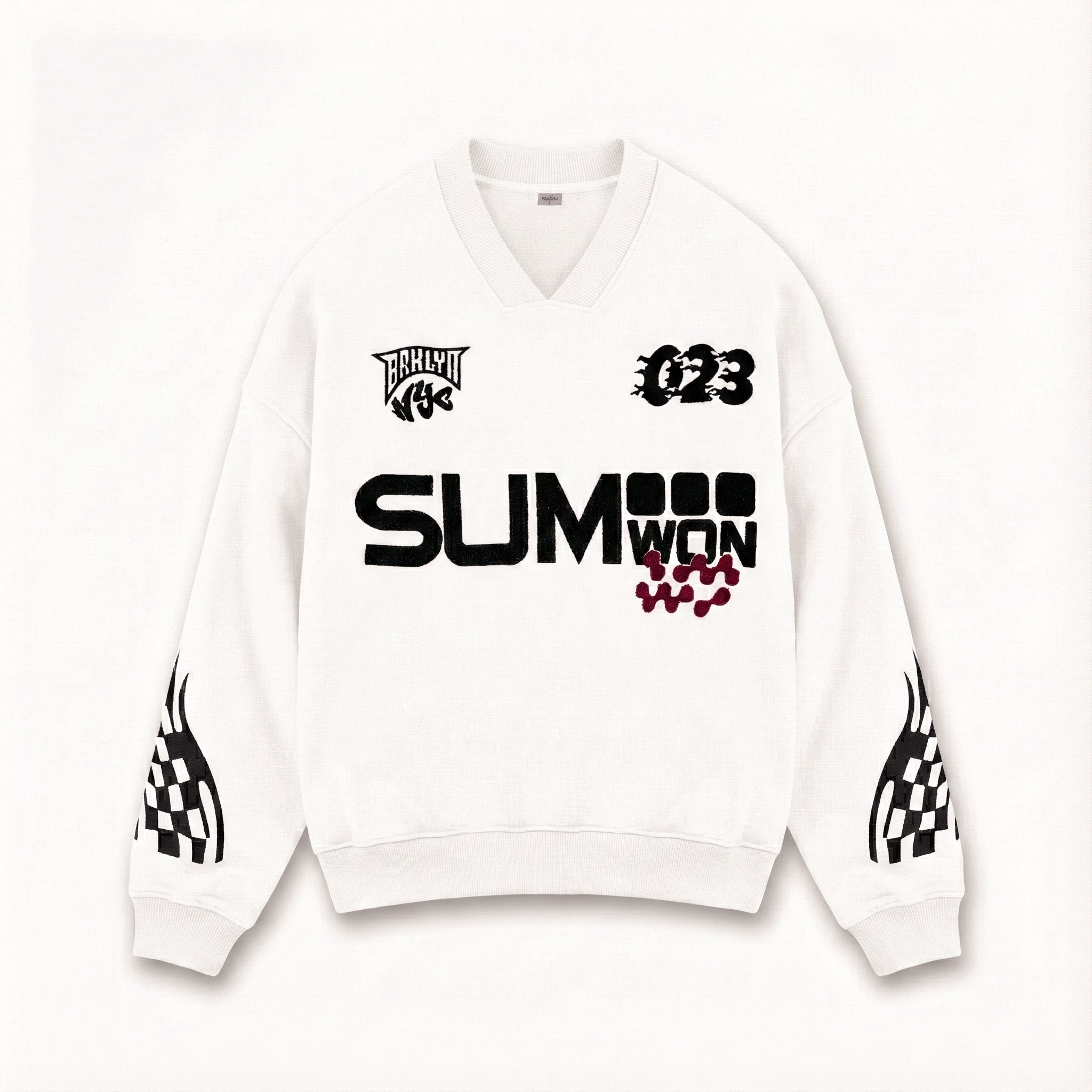 Faachu White Sumon Sweat Shirt
