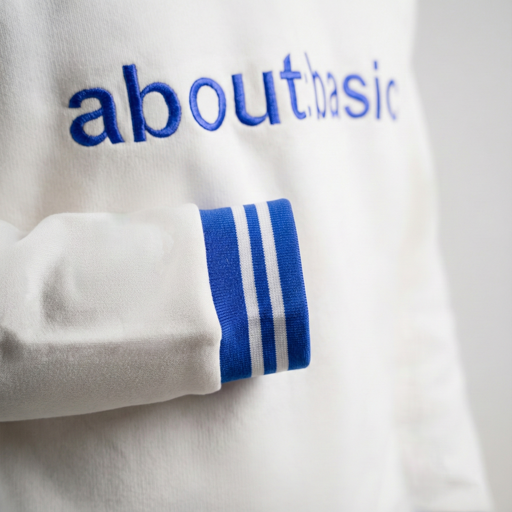 Faachu Basic Blue cuff Sweat Shirt